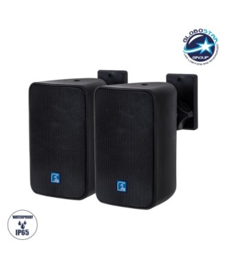 GLOBOSTAR® FDB ES104BT 98000 Επιτοίχιο Παθητικό Ηχείο Εγκαταστάσεων με Μετασχηματιστή 100V & 16Ω - 80W RMS (160W Peak) - 1 x 4" Inches LF & 1 x 0.8" Inches HF - Αδιάβροχο IP46 - Μαύρο - Μ14 x Π17 x Υ23cm - Σετ 2 Τεμαχίων - 2 Χρόνια Εγγύηση